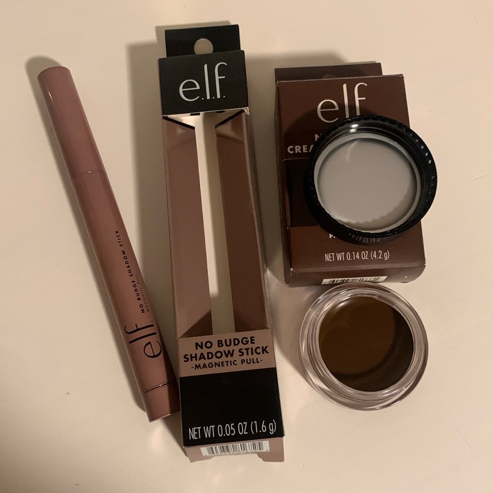 Set of 2 e.l.f. Beauty: No Budge Shadow Stick and No Budge Cream E/S.